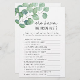 Eucalyptus - Quem conhece o melhor jogo da noiva