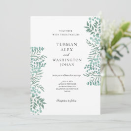 Eucalyptus Rustic Greenery Weding Convite