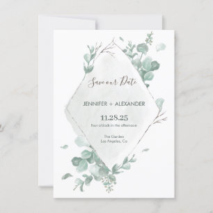 Eucalyptus Rustic Salve O Cartão De Data