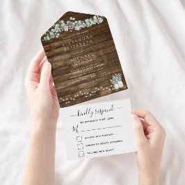 Eucalyptus Rustic WedString Acende Tudo Em Um