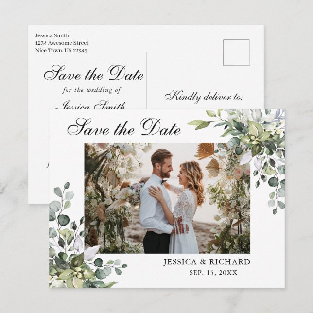 Eucalyptus Salve o Cartão-Postal de Convite FOTO d (Frente/Verso)