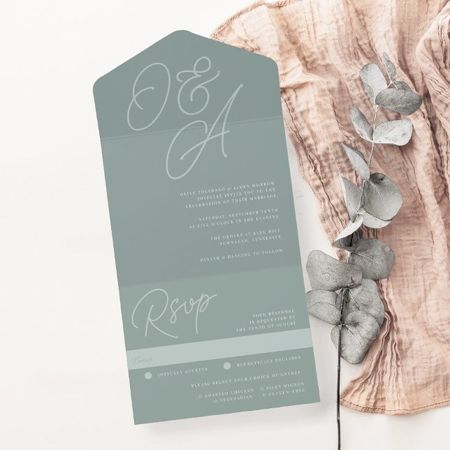 Eucalyptus | Script Watermark Monograma Wedding (Criador carregado)