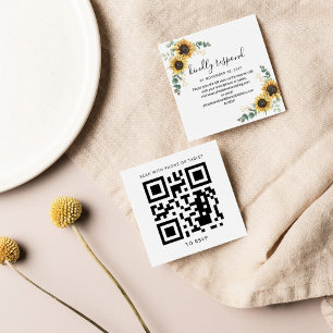 Eucalyptus Sunflower Código QR Casamento Website R