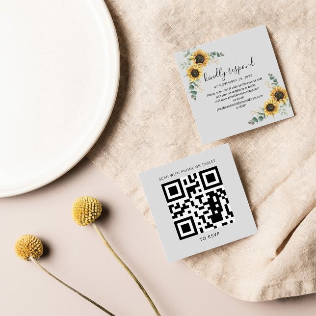 Eucalyptus Sunflower Wedflower Website QR Code RSV (Criador carregado)