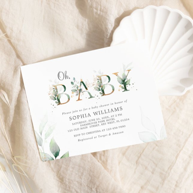 Eucalyptus Verde Orçamento Convite para Chás de fr (Criador carregado)