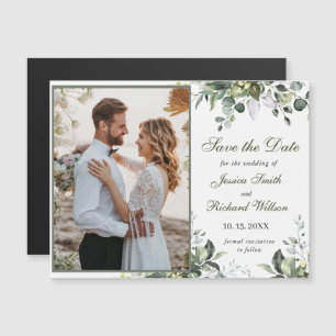 Eucalyptus Watercolor Guarda a Placa Magnética de