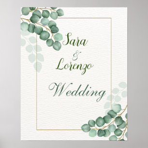 Eucalyptus Wedding Poster Watercolor