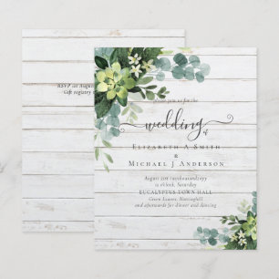 Eucalyptus Wedding Watercolor Vergy Convites