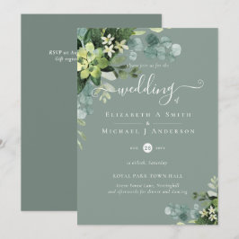 Eucalyptus Wedding Watercolor Vergy Convites