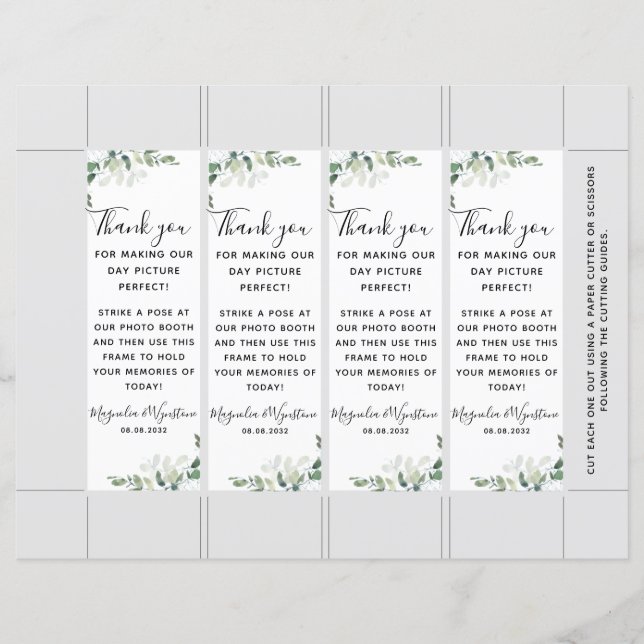 Eucalyptus Weding Booth Insert Modelo (Frente)