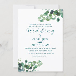 Eucalyptus Wreath E Convites Para Casamento Verde