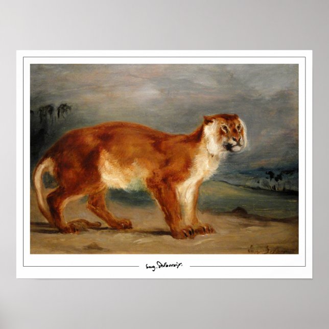 Eugène Delacroix Zedign Art Poster nº 491 (Frente)