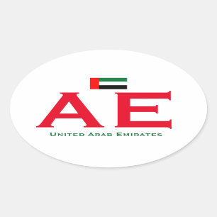 Euro- etiqueta oval de United Arab Emirates