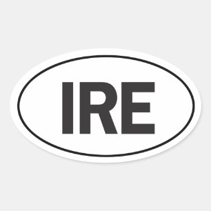 Euro- etiqueta oval do carro de Ireland