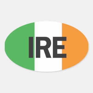 Euro- etiqueta oval do carro de Ireland