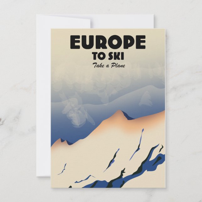 Europa para Esquiar "Pegue um avião" Caneca de Caf (Frente)
