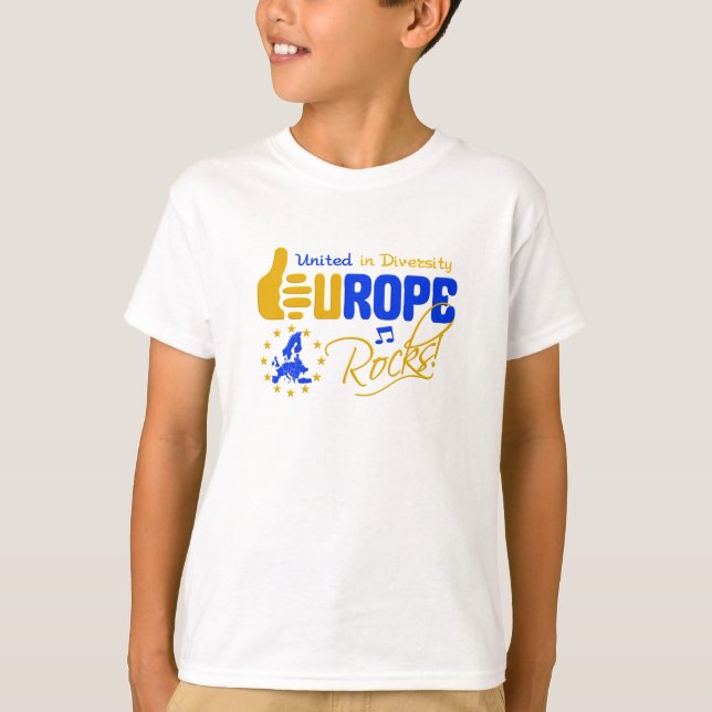 Europa Rocks! Camisa - escolha estilo (Frente)