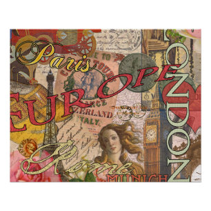 European Viagem Impressão Art London Roma Paris