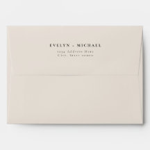 EVELYN Elegant Cream Wedam Return Address