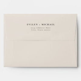 EVELYN Elegant Cream Wedam Return Address