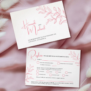 evento de casamento RSVP de opção de refeição de r