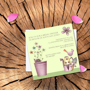 Evento de convites de chá de panela ou de Garden P