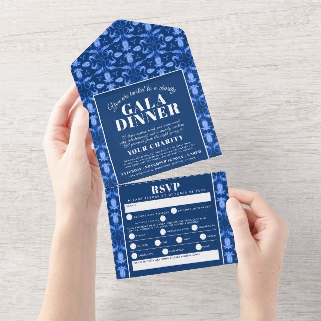 Evento de janto gala azul das estrelas da anca (Aba destacável)