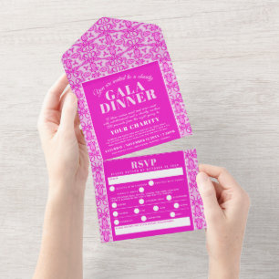 Evento de janto gala cor-de-rosa das estrelas da a