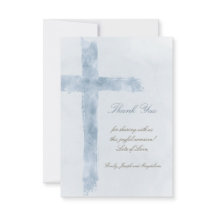 evento religioso cartões de agradecimentos cruzado