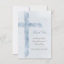 evento religioso cartões de agradecimentos cruzado