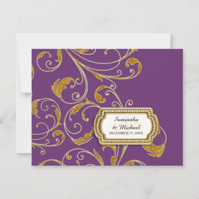 Evento RSVP Glam Old Hollywood Regence Black Tie (Frente)