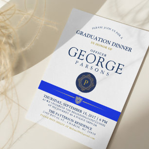 Evento Tema da Polícia   Convite Monograma Jantado