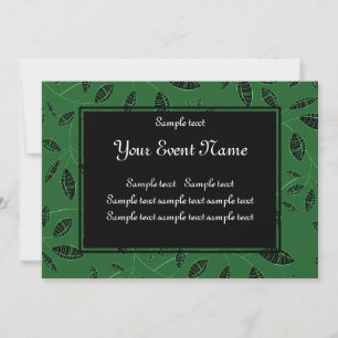 Evento verde e preto elegante feito sob encomenda