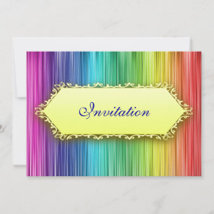Eventos Elegantes Convite à Cortina Arco-Íris
