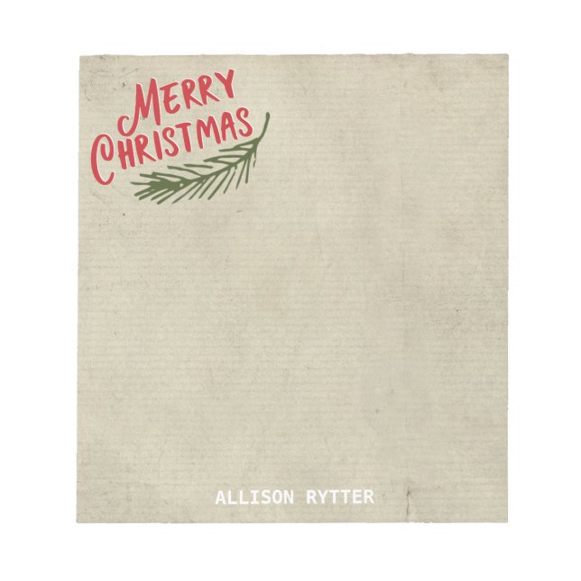 Evergreen Christmas | Bloco de notas (Frente)