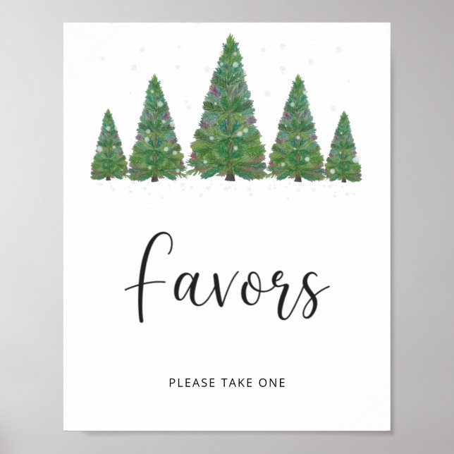 Evergreen christmas favorece Poster (Frente)