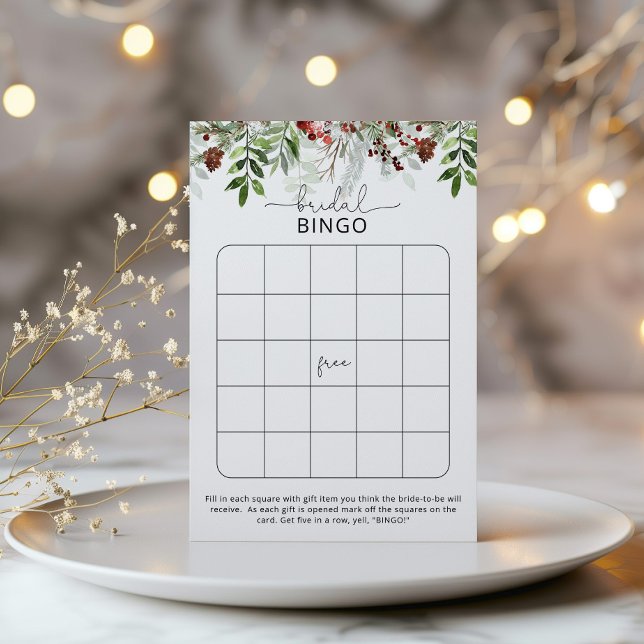 Evergreen elegant chá de panela bingo game (Criador carregado)