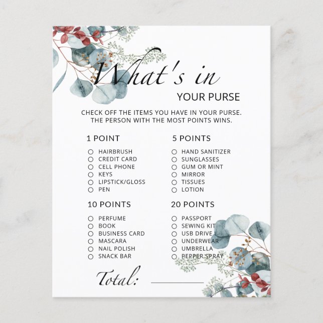 Evergreen O que há no seu jogo de chás de fraldas (Frente)