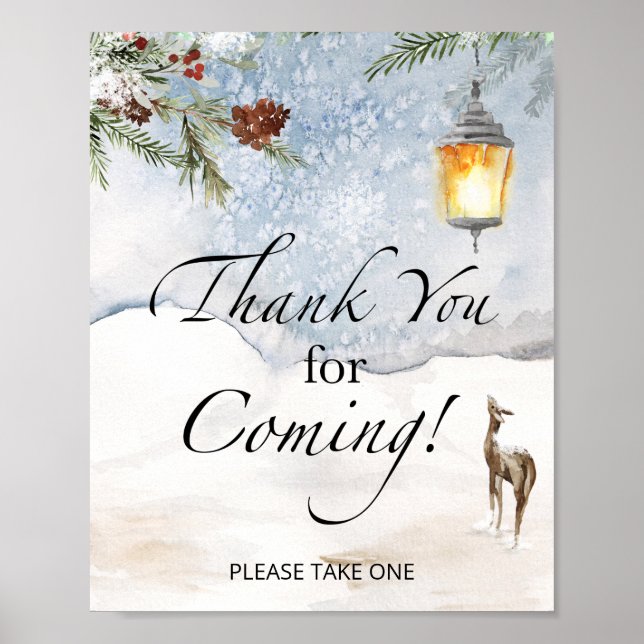 Evergreen Obrigado por vir Poster (Frente)