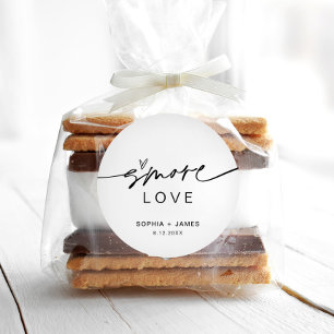 EVERLEIGH Favor de S'more Amor 1,5" Adesivo Pequen