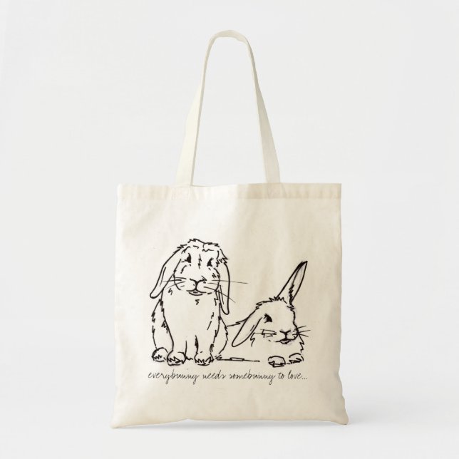 Everybunny precisa somebunny de amar o bolsa (Frente)