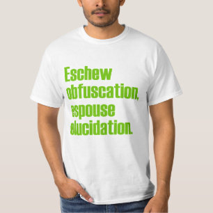 Evite o t-shirt do valor da ofuscação