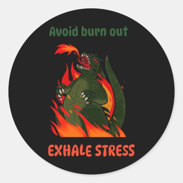 Evite Queimar. Exale o Stress. Adesivo (Frente)