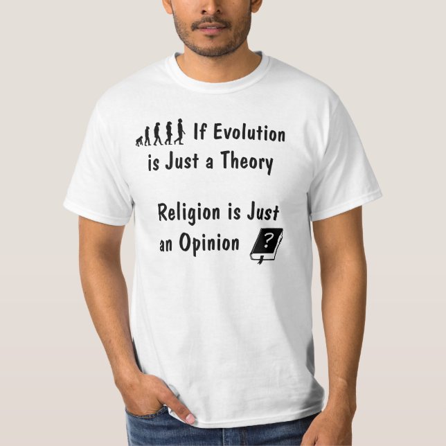 Evolução contra o t-shirt da religião (Frente)