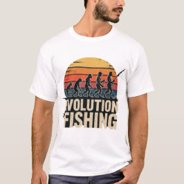 Evolução da Pesca - Camiseta Pôr do Sol Retro Pesc