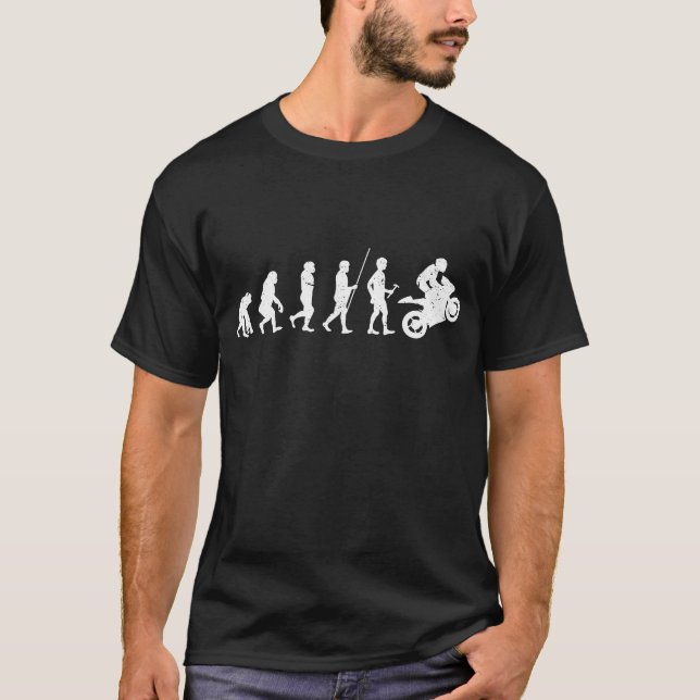Evolução de Biker com Camisa de Moto de Roda (Frente)