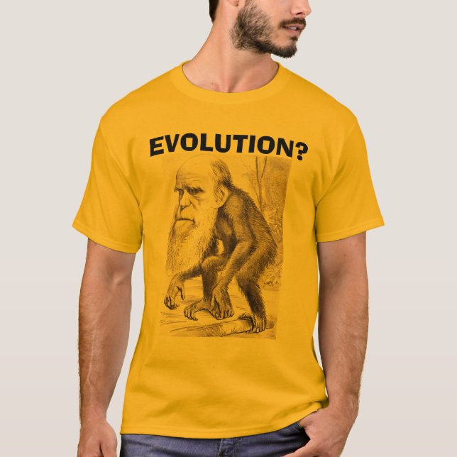 Evolução de Charles Darwin? T-shirt (Frente)
