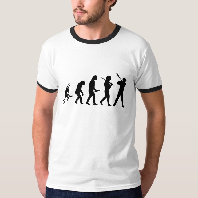 Evolução do beisebol - Camisa Engraçada De Basebol (Frente)