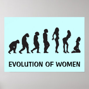 Evolução do poster engraçado das mulheres