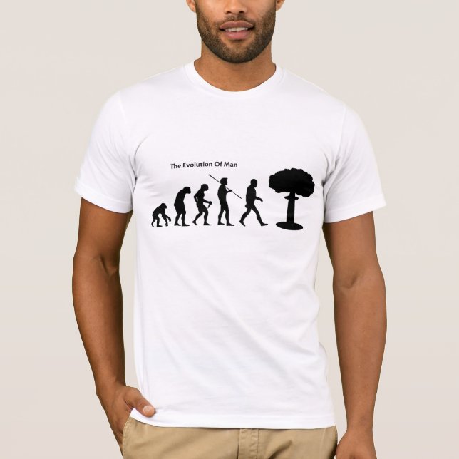 Evolução do t-shirt (branco) de Sattrical do homem (Frente)